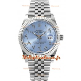 Rolex Datejust M126300 41MM ETA3235 Cadran arabe bleu glacier - Boîtier acier 904L 