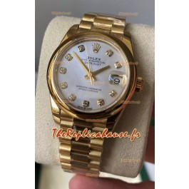 Rolex Datejust M278248 31MM Réplique Suisse en Or - Cadran blanc nacré Qualité miroir 1:1 