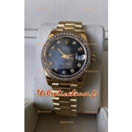 Rolex Datejust M278248 31MM Réplique Suisse en Or - Cadran Bleu Perlé Qualité Miroir 1:1