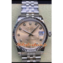 Rolex Datejust 31MM Réplique Suisse 1:1 en Acier 904L - Cadran Champagne
