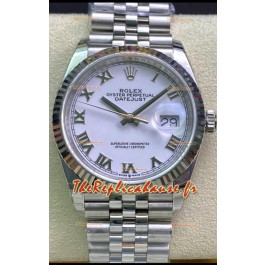 Rolex Datejust 126234 Réplique Suisse 36MM en acier 904L avec cadran blanc Miroir 1:1