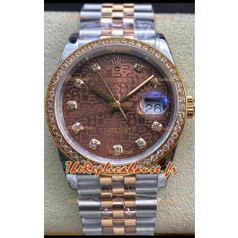 Rolex Datejust 126281 36MM Réplique Suisse en acier 904L avec cadran brun et réplique miroir 1:1