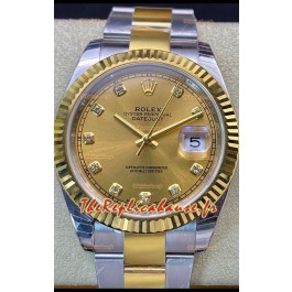 Rolex Datejust 126333 41MM Réplique Suisse Miroir 1:1 Montre en Acier 904L - Cadran Or