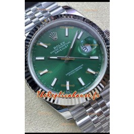 Rolex Datejust 41MM 126334 Réplique Suisse en acier 904L avec cadran vert - Réplique Miroir 1:1