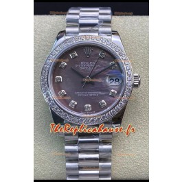 Rolex Datejust 178384 31MM Réplique Suisse en acier 904L avec cadran gris - Réplique miroir 1:1