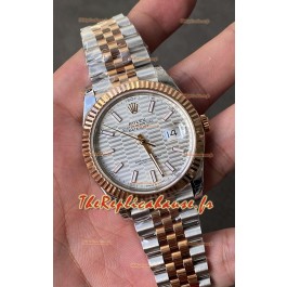Rolex Datejust Mouvement Cal.3235 Réplique 1:1 Acier 904L 41MM - Cadran argenté à motifs cannelés