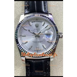 Rolex Day Date 904L Montre boîtier acier cadran acier 36MM - Qualité miroir 1:1 