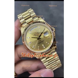Montre Rolex Day Date Presidential Or Rose 18K 40MM - Cadran Or Qualité Miroir 1:1