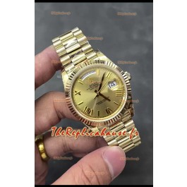 Rolex Day Date Presidential Montre en or rose 18K 40MM - Cadran or Qualité miroir 1:1