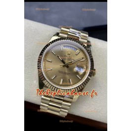 Rolex Day Date Presidential Montre en or rose 18K 40MM - Cadran or Qualité miroir 1:1