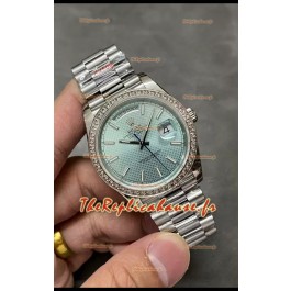 Rolex Day Date Presidential 904L acier 40MM - Montre à cadran bleu de qualité miroir 1:1