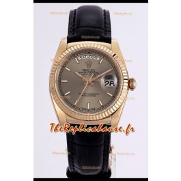 Rolex Day Date Montre boîtier acier 904L or rose cadran or 36MM - Qualité miroir 1:1