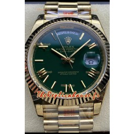 Rolex Day Date Presidential Montre en or rose 18 carats 40 mm - Cadran vert olive Qualité miroir 1:1