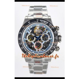 Rolex Daytona Super Clone « Artisans De Genève » Montre en acier inoxydable Lunette en carbone noir