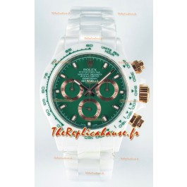 Rolex Daytona AET Remould Cadran vert foncé Montre bracelet céramique avec mouvement Cal.4130