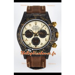 Rolex Daytona Super Clone DiW Desert Eagle Edition Arabe - Boîtier en carbone forgé Réplique 1:1 