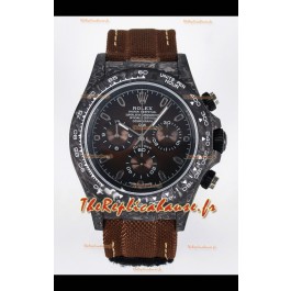 Rolex Daytona Super Clone DiW Edition Montre en fibre de carbone cadran marron - Mouvement Cal.4130