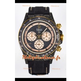 Rolex Daytona Super Clone Edition DiW Montre en fibre de carbone cadran gris - Mouvement Cal.4130