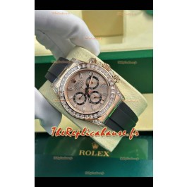 Rolex Daytona Super Clone Or Rose Boîtier et Cadran Mouvement Cal.4131 Montre Personnalisée Lunette Saphirs