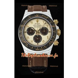 Rolex Daytona Super Clone DiW Desert Eagle Arabic Edition - Boîtier Carbone Blanc Réplique 1:1 