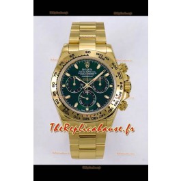 Rolex Daytona John Mayer Super Clone 116508 Or Jaune Cadran Vert Mouvement Cal.4130 Réplique Suisse