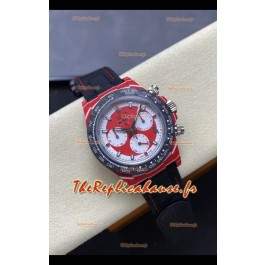 Rolex Daytona Super Clone DiW Kakha Kaladze Montre avec boîtier et cadran en carbone rouge Réplique de montre 1:1 