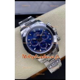 Rolex Cosmograph Daytona M116509 Mouvement original Cal.4130 - Montre en acier 904L avec cadran bleu