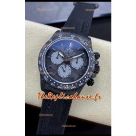 Rolex Daytona DiW All Carbon Graphite Edition Watch - Montre à boîtier en carbone forgé, réplique 1:1 miroir