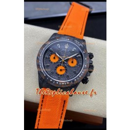 Rolex Daytona DiW Orange Carbon Edition Watch - Montre à boîtier en carbone forgé, Réplique Miroir 1:1