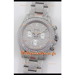 Rolex Cosmograph Daytona 904L Steel ICED OUT Cal.4130 Movement - Montre en acier 904L