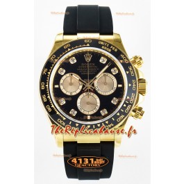 Rolex Cosmograph Daytona M126518 Or Jaune Cadran Noir Diamants Mouvement original Cal.4131