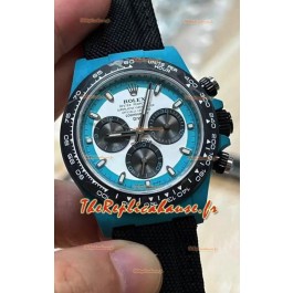 Rolex Cosmograph Daytona DiW CELESTE INVERT Edition Montre en fibre de carbone - Mouvement Cal.4130 