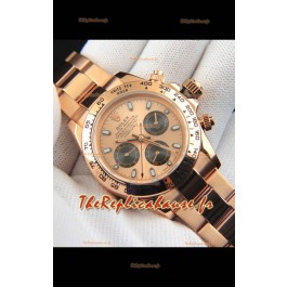 Réplique de montre Rolex Daytona à mouvement japonais, boîtier et cadran en or