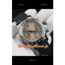 Réplique de montre Rolex Daytona à mouvement japonais, boîtier en acier et cadran gris