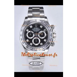 Rolex Cosmograph Daytona M116509-0055 Mouvement original Cal.4130 - Montre en acier 904L Cadran noir