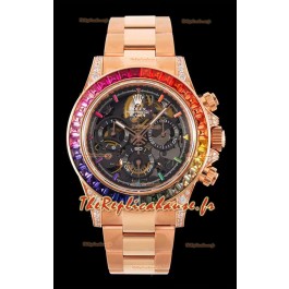 Rolex Daytona Blaken Or 1:1 Réplique Suisse Miroir 1:1 Cadran Squelette Mouvement Cal.4130