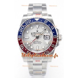 Rolex GMT Masters II Super Clone 126720 Cal.3285 Cadran Météorite Blanche 904L Acier avec Bracelet Oyster Réplique montre Suisse
