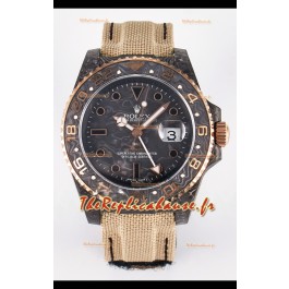 Rolex GMT Masters II Super Clone DiW Edition Réplique montre Suisse à boîtier léger en carbone 