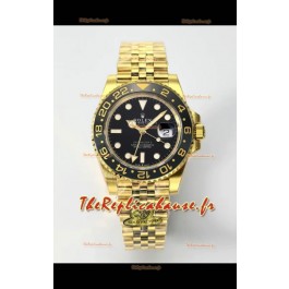 Rolex GMT Masters II Super Clone M12718 Jaune Cadran Noir Réplique montre Suisse 