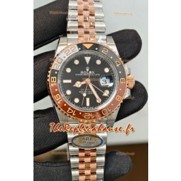 Rolex GMT Masters II Super Clone Root Beer 126711CHNR Cadran noir rose Réplique montre Suisse 