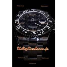 Montre Rolex GMT Suisse "Titan Revenge" Réplique Suisse toute noire Mouvement ETA 3186 