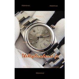 Réplique de montre Rolex Oyster Perpetual à mouvement japonais 36 mm - Cadran gris