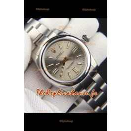 Réplique de montre Rolex Oyster Perpetual à mouvement japonais 36 mm - Cadran gris