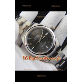 Réplique de montre Rolex Oyster Perpetual à mouvement japonais 39 mm - Cadran gris