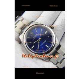 Réplique de montre Rolex Oyster Perpetual à mouvement japonais 39 mm - Cadran bleu