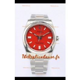 Rolex Oyster Perpetual REF#126000 36MM Mouvement Suisse Réplique Suisse Cadran rouge Acier 904L Miroir 1:1 Montre Réplique