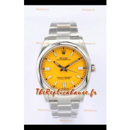 Rolex Oyster Perpetual REF#126000 36MM Mouvement Suisse Réplique Suisse Cadran Jaune Acier 904L Miroir 1:1 