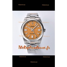 Rolex Oyster Perpetual REF#124300 41MM Mouvement Cal.3230, Réplique Suisse Cadran Jaune Foncé 904L en acier, Réplique Miroir 1:1