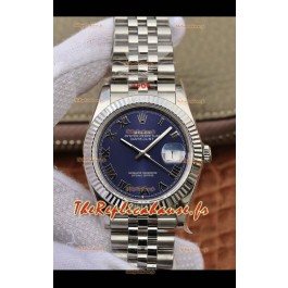 Montre Rolex Datejust 31MM Mouvement ETA-2671 Réplique Suisse en acier 904L et cadran bleu 