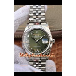 Montre Rolex Datejust 31MM Mouvement ETA-3135 Réplique Suisse en acier 904L et cadran vert 